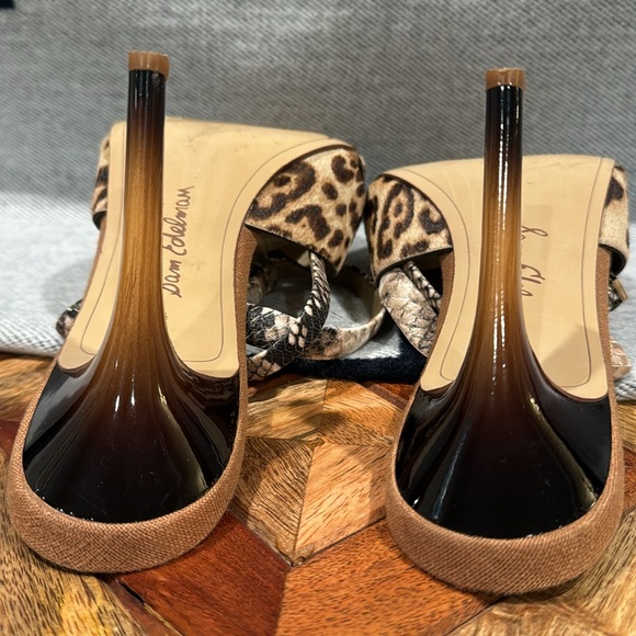Sam Edelman Snake and Leopard Brahma Heels size 8 - Picture 6 of 8